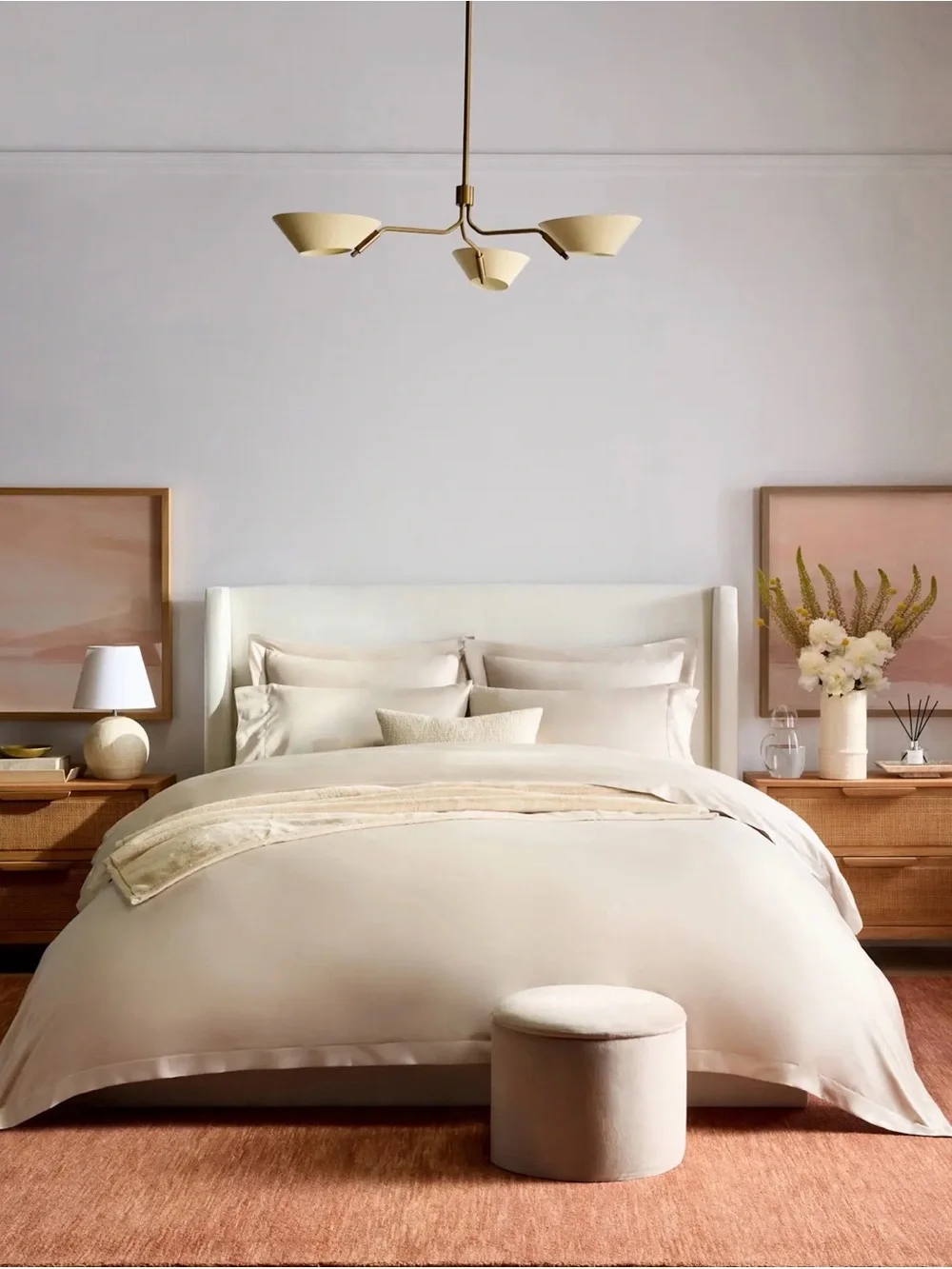 Quince Signature Giza Cotton Sateen Duvet Cover Set - Full/Queen - Sand - NWOT